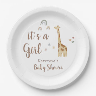 Assiettes En Carton Boho Safari Aquarelle C'est un Baby shower pour fi