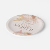 Assiettes En Carton Boho Soft Rose Floral Baby shower (Angle)