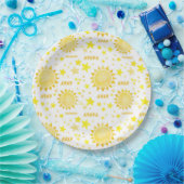 Assiettes En Carton Boho Sunshine 1er Anniversaire Plaques papier de f (Fête)