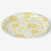 Assiettes En Carton Boho Sunshine 1er Anniversaire Plaques papier de f (Angle)