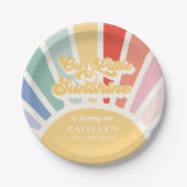 Assiettes En Carton Boho Sunshine 1er Voyage Autour Du Soleil Annivers (Devant)