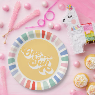 Assiettes En Carton Boho Sunshine One Au Soleil Soleil Anniversaire