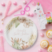 Assiettes En Carton Boho Sweet 16 Fleurs séchées d'anniversaire (Fête)