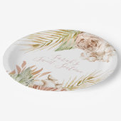 Assiettes En Carton Boho Sweet 16 Fleurs séchées d'anniversaire (Angle)