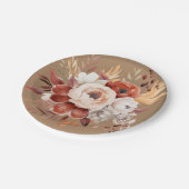 Assiettes En Carton Boho Terracotta Floral Party (Angle)