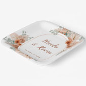 Assiettes En Carton Boho Terracotta Pampas Grass wedding (Angulaire)