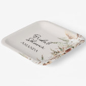 Assiettes En Carton Boho terracotta pampas herbe Douche nuptiale (Angulaire)