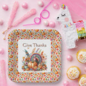 Assiettes En Carton Boho Turquie Thanksgiving (Fête)