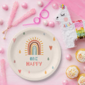 Assiettes En Carton Boho Un premier anniversaire arc-en-ciel (Fête)