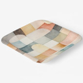 Assiettes En Carton Boho Watercolor Art Abstrait (Angulaire)