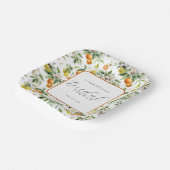 Assiettes En Carton Boho Watercolor Citrus Pattern  Bridal Shower (Angulaire)