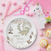 Assiettes En Carton Boho whimsar dinosaure oh baby shower bébé (Fête)