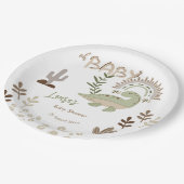 Assiettes En Carton Boho whimsar dinosaure oh baby shower bébé (Angle)