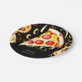 Assiettes En Carton Boho Whimsical Pizza Anniversaire (Angle)