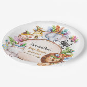 Assiettes En Carton Boho Wild Giraffe Zebra Elephant Baby shower Papie (Angle)