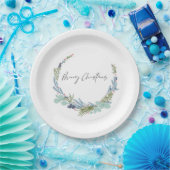 Assiettes En Carton Boho Wreath Joyeux Noël Design moderne (Fête)