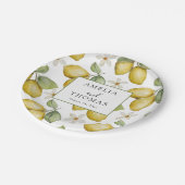 Assiettes En Carton Boho Yellow Lemons Wedding (Angle)