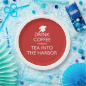 ASSIETTES EN CARTON BOIRE DU CAFÉ JETER DU THÉ DANS LE PORT (Fête)