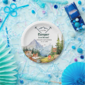 Assiettes En Carton Bois Animaux Aventure Camper Baby shower (Fête)