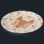 Assiettes En Carton Bois Animaux Boho Design Fox<br><div class="desc">Adorable forêt boisée animaux boho design anniversaire,  plaque de papier baby shower. Parfait pour les fêtes d'anniversaire pour les garçons ou les filles.</div>