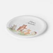 Assiettes En Carton Bois Animaux Danser Pique-nique Forêt (Angle)