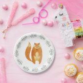 Assiettes En Carton Bois Animaux Plaques en papier renard (Fête)