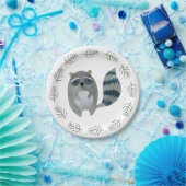 Assiettes En Carton Bois Animaux Raccoon Plaques en papier (Fête)