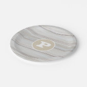 Assiettes En Carton Bois blanc rustique Chic Mariage Kraft (Angle)