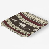 Assiettes En Carton Bois d'automne (Angulaire)