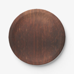 Assiettes En Carton Bois de brun foncé