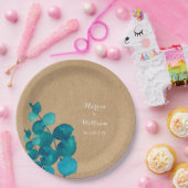 Assiettes En Carton Bois de eucalyptus rustique (Fête)