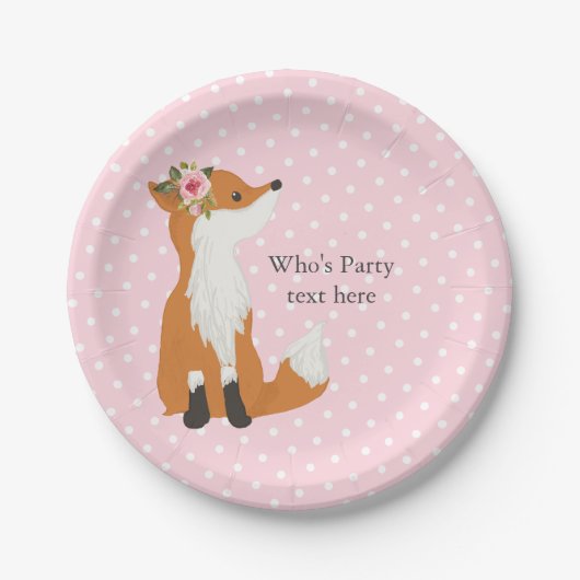 Assiettes En Carton bois de renard, mignon (Devant)