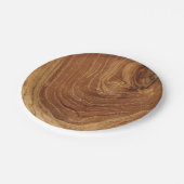 Assiettes En Carton Bois de teck rustique en bois Texture Grain de boi (Angle)