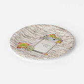 Assiettes En Carton Bois, Pot Mason, Succulentes, Mariage, Personnalis (Angle)