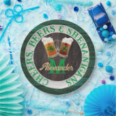 Assiettes En Carton Bois Rustique Acclamations Bières Shenanigans (Fête)