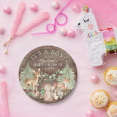 Assiettes En Carton Bois rustique Animaux Baby shower Plaque 7" (Fête)
