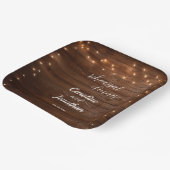 Assiettes En Carton Bois Rustique Chaîne Lumières Dîner De Répétition  (Angulaire)