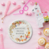 Assiettes En Carton Bois rustique Feuilles Automne Douche Plaque 7" (Fête)