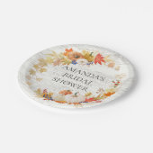 Assiettes En Carton Bois rustique Feuilles Automne Douche Plaque 7" (Angle)