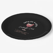 Assiettes En Carton Boisson rose de la Saint-Valentin pour célibataire (Angle)