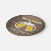 Assiettes En Carton Boissons et bières rustiques à 60 ans Plaque en pa (Angle)