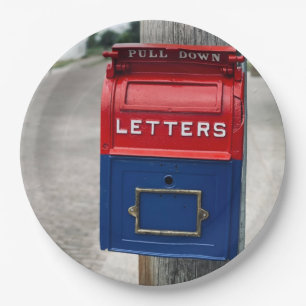 Assiettes En Carton Boîte aux lettres vintage