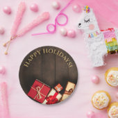 Assiettes En Carton Boîte cadeau rustique, Noël (Fête)