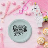 Assiettes En Carton Boite de cirage à chaussures noires (Fête)