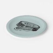 Assiettes En Carton Boite de cirage à chaussures noires (Angle)