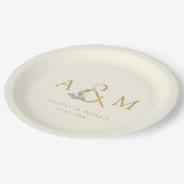 Assiettes En Carton Boîte de Mariage Eucalyptus Ampersand (Angle)