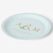 Assiettes En Carton Boîte de Mariage Eucalyptus Ampersand (Angle)