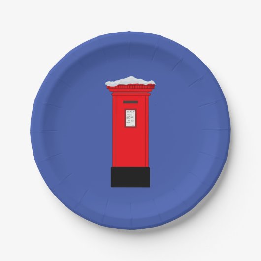 Assiettes En Carton Boîte postale de Santas (Devant)