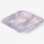 Assiettes En Carton Bokeh et papillon Quinceanera Lavender ID1030 (Angulaire)