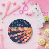 Assiettes En Carton Bokeh Tree Lights, Noël (Fête)